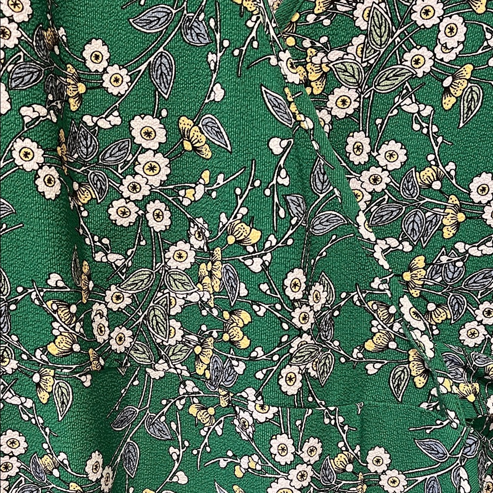 NWT Max Studio Midi green floral wrap dress - Picture 7 of 9